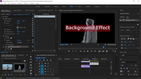 Adobe Premiere Pro – Add text behind a moving object