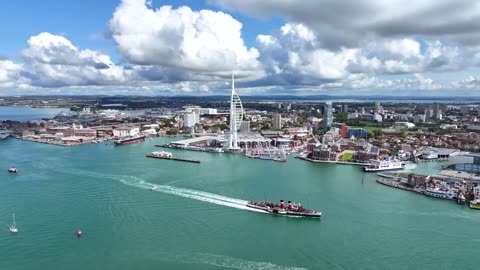 PS waverley sailing across Portsmouth