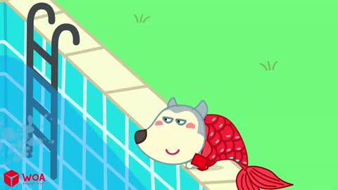 Don't feel jealous cat 🐈! Let's play in swimming pool with friends