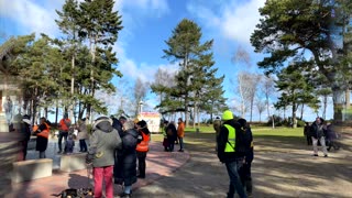 Baabe - Die Teilnehmer an der Demo gegen das LNG Terminal finden sich ein-Apple 26-02-2023