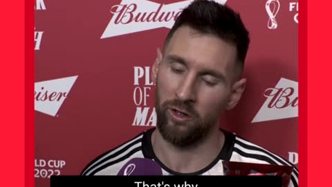 Your budwiser player of the match lionel Messi