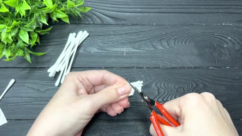 💥 Awesome Craft with Hair Rubber Bands 💥 Cotton Buds Craft