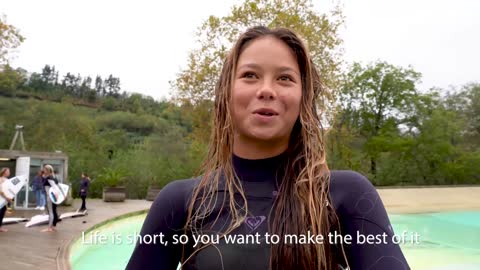 Pro women surf session at Wavegarden's Demo Center in Spain