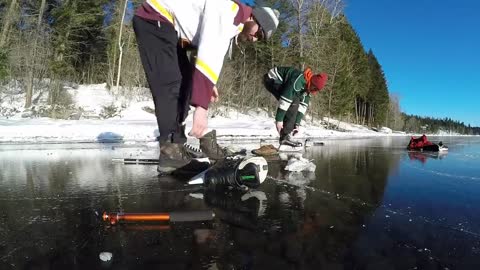 SKATING ON CRYSTAL CLEAR ICE!!