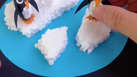 Make cute penguins from peanut shells