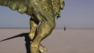 Dinosaur In Desert