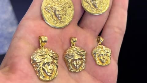 Real Gold Medusa Head Pendants at Ijaz Jewelers