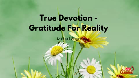 Michael Singer - True Devotion - Gratitude For Reality