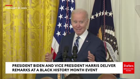 'I May Be A White Boy, But I'm Not Stupid'- Biden Speaks At Black History Month Event