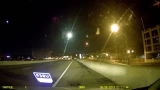 Uber driver's dashcam captures intense car accident