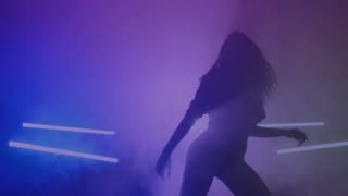 nice body woman dancing in the disco