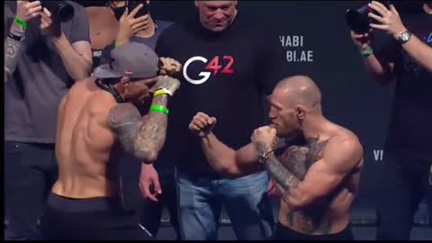 Conor McgregorNaughty Face Off with Poirier
