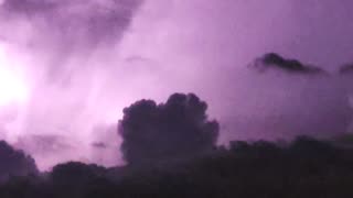 Helicopter in the lightning storm