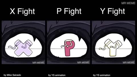 Alphabet Lore but X vs P vs Y Fight