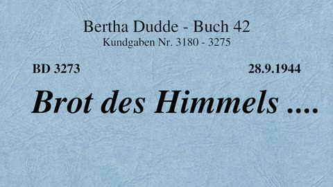 BD 3273 - BROT DES HIMMELS ....