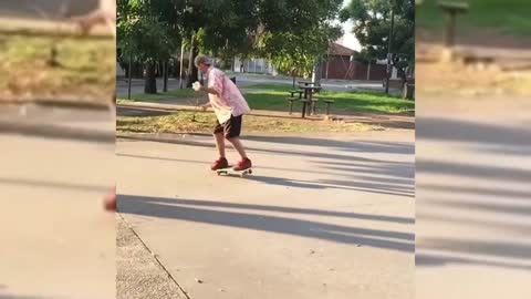 Skateboarder Hits 360 FLIP And Celebrates With Some Juggling