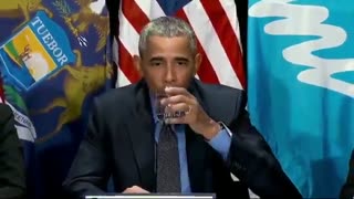 Then President Barack Obama FAKES Drinking Polluted Water In 2016