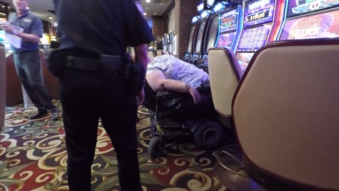 A woman wins $25,000 and passes out.