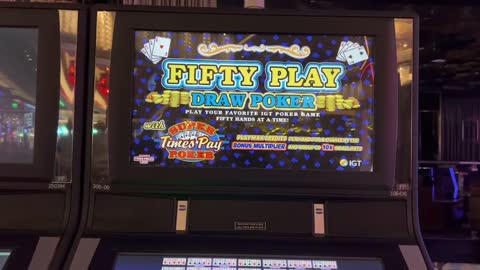 50 play video poker with super times pay