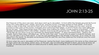 A Bible Study On John 2:13-25