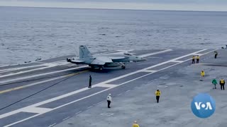 Newest US Aircraft Carrier Sets Sail on First Deployment _ VOANews