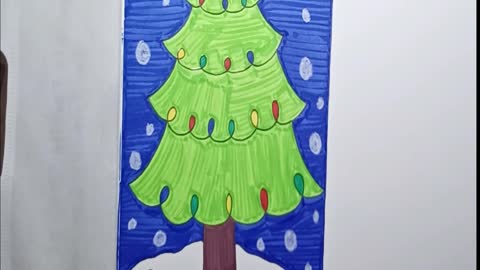 Christmas Tree Drawing | Scribbling Drawing For Nursery