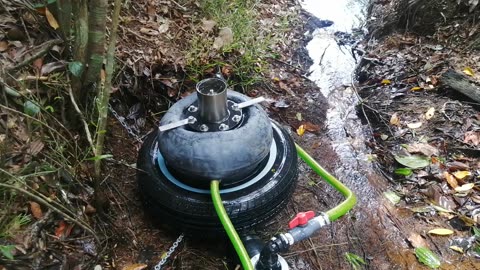 Bunyip PA13 pump, Beatrice River in Nth QLD, Australia.