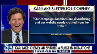 Kari Lake joins Tucker Carlson Tonight to thank Liz Cheney