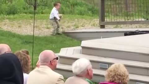 Kids add some comedy to a wedding! - Ring Bearer Fails