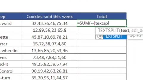 SUM and SPLITTEXT Formula in Excel 😲🤯