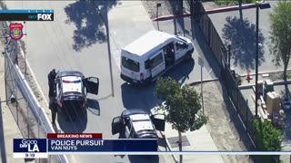 Police Chase Woman In Stolen Van With Senior Citizen Inside In San Fernando Valley - April 20, 2023