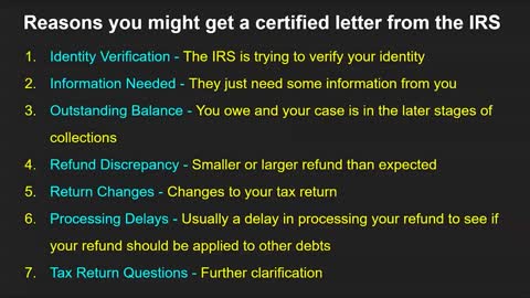 IRS Certified Mail Letters - Common Ones You May Receive`