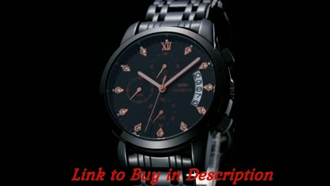 OLMECA Men's Watches Luxury Wristwatches Rhinestone Watches Waterproof Fashion Quartz Watches Women