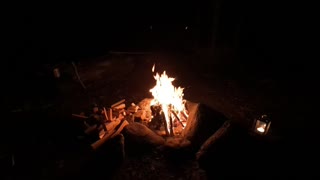 Campfire. Wildcamping