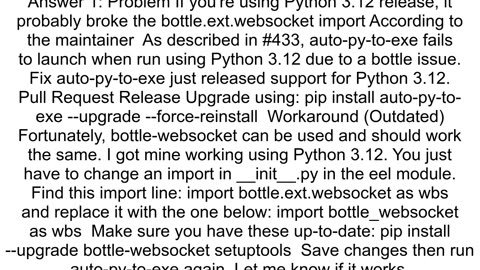 Python EEL module unable to use import bottleextwebsocket as wbs ModuleNotFoundError No module name