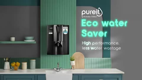 HUL Pureit Eco Water Saver Mineral RO+UV+MF AS wall mounted/Counter top Black 10L Water Purifier