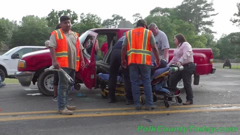 2 VEHICLE ACCIDENT, 2 HOSPITALIZED, GOODRICH TEXAS, 04/17/24...