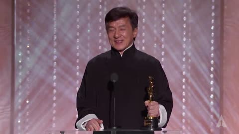 Jackie Chan receives an Honorary Award at the 2016 Governors Awards