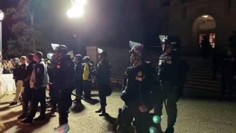 Nov 20 2019 Berkeley AnnCoulter event 1.1 activist verbally harassing police and block entrance