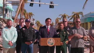 Florida Governor Ron DeSantis visits Fort Myers Beach a month after Ian