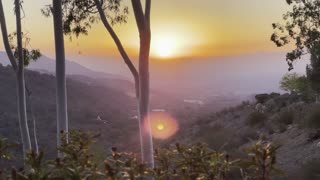 Sun Setting at Meditation Mount in Ojai, CA