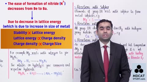 LEC#8 TRENDS IN CHEMICAL PROPERTIES OF ALKALINE EARTH METALS