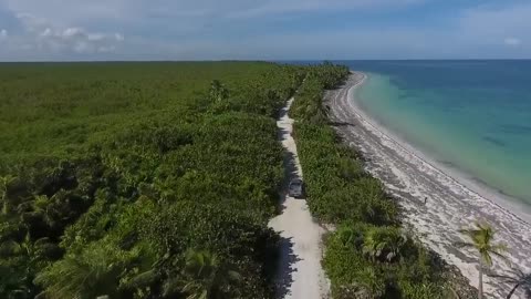 Sea waves & beach drone video |