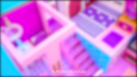 Make Purple House For Unicorn With Bedroom