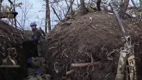 Female Ukrainian Soldier In The Trenches