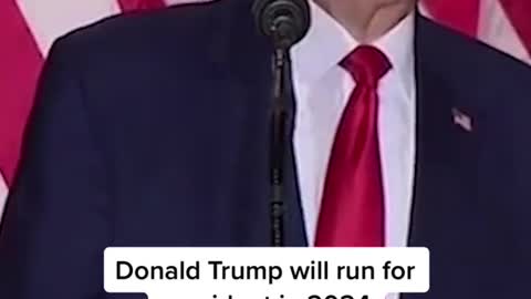 Donald Trump is running for president in 2024