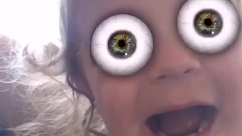 Toddler has fun with special effects