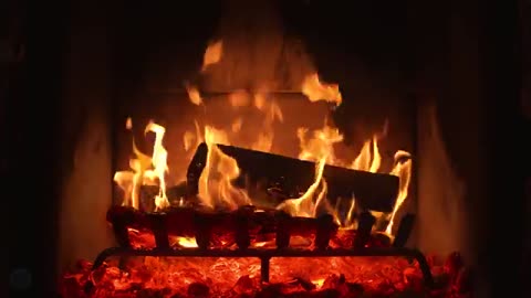 Relaxing Piano Music in Front of Fireplace