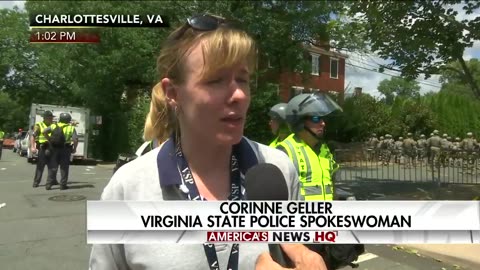 Aug 12 2017 Charlottesville 2.13 Police Spox Corinne Geller describes the earlier violence