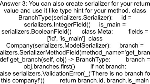 Django REST Framework Specify data type of SerializerMethodField